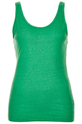 Basic Vest - sleeve style: standard vest straps/shoulder straps; pattern: plain; back detail: cowl/draping/scoop at back, back revealing; style: vest top; predominant colour: emerald green; occasions: casual, holiday; length: standard; neckline: scoop; fibres: polyester/polyamide - mix; fit: body skimming; sleeve length: sleeveless; pattern type: fabric; pattern size: standard; texture group: jersey - stretchy/drapey; season: s/s 2013