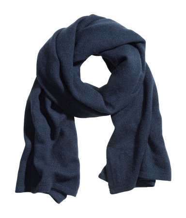 Cashmere Scarf - predominant colour: navy; occasions: casual, work; style: regular; size: standard; material: knits; pattern: plain; season: a/w 2013