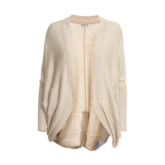 Taurus Lurex Mix Popper Shrug - pattern: plain; hip detail: front pockets at hip, asymmetric hem falling at hip level; neckline: collarless open; bust detail: ruching/gathering/draping/layers/pintuck pleats at bust; style: open front; predominant colour: nude; fibres: polyester/polyamide - 100%; material texture: taffeta; sleeve length: long sleeve; sleeve style: standard; texture group: structured shiny - satin/tafetta/silk etc.; pattern type: knitted - other; pattern size: standard