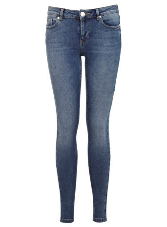 Light Mid Authentic Jean - style: skinny leg; length: standard; pattern: plain; pocket detail: traditional 5 pocket; waist: mid/regular rise; predominant colour: denim; occasions: casual; fibres: cotton - stretch; jeans detail: whiskering, shading down centre of thigh; texture group: denim; pattern type: fabric; season: s/s 2014