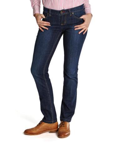 Brigitte Straight Leg Jeans Denim - length: standard; pattern: plain; waist: low rise; pocket detail: traditional 5 pocket; predominant colour: royal blue; occasions: casual, evening, creative work; fibres: cotton - stretch; texture group: denim; fit: straight leg; pattern type: fabric; style: standard; season: a/w 2014