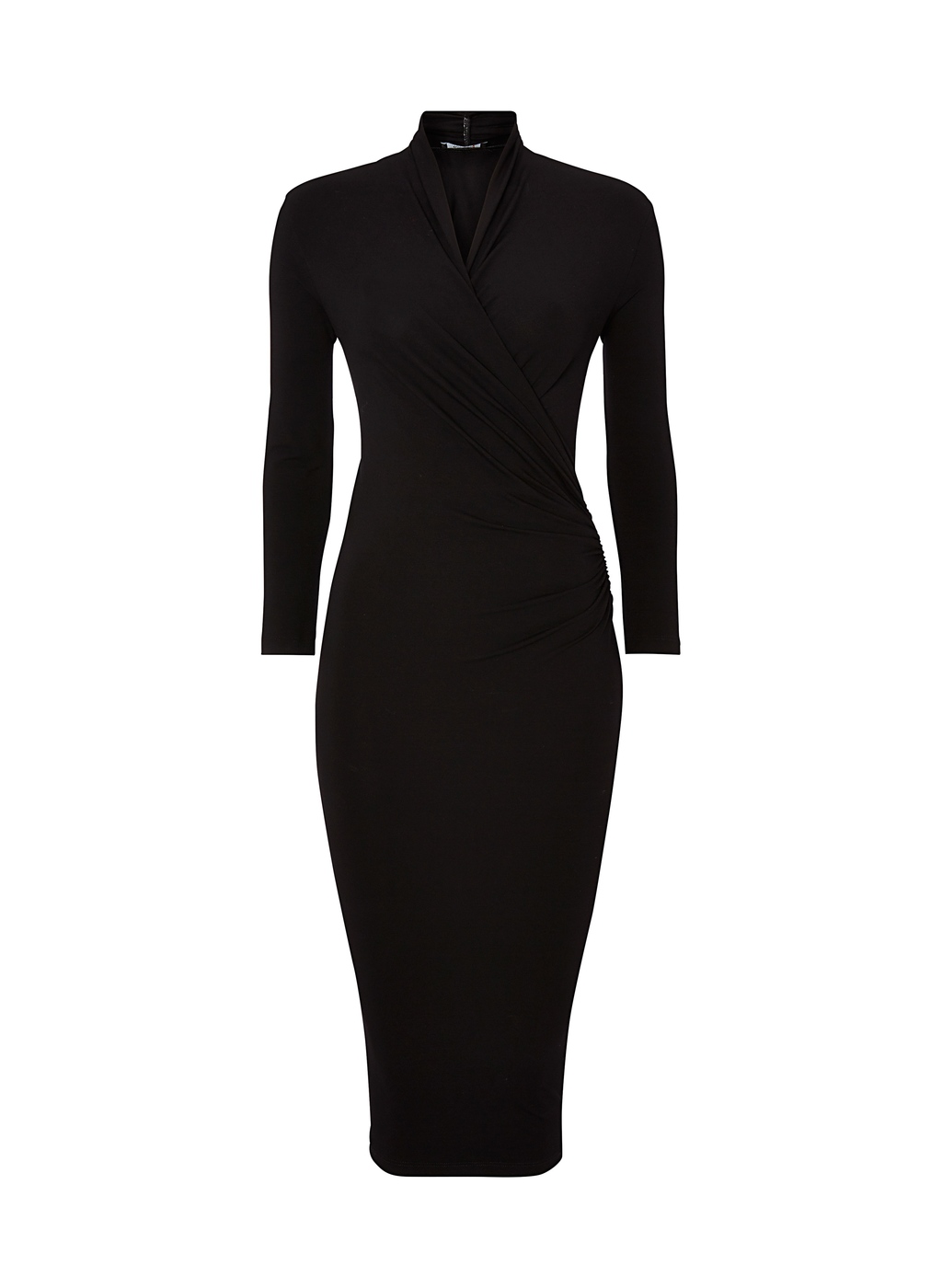 Womenswear Darton Dress - length: below the knee; fit: tight; pattern: plain; neckline: high neck; style: bodycon; predominant colour: black; occasions: evening, occasion; fibres: polyester/polyamide - stretch; sleeve length: long sleeve; sleeve style: standard; texture group: jersey - clingy; pattern type: fabric; season: a/w 2014