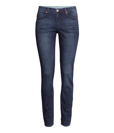 Jeans Slim Fit - length: standard; pattern: plain; pocket detail: traditional 5 pocket; style: slim leg; waist: mid/regular rise; predominant colour: denim; occasions: casual, creative work; fibres: cotton - stretch; jeans detail: whiskering, dark wash; texture group: denim; pattern type: fabric; season: a/w 2014
