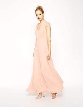 Kate Lace Maxi Dress Navy - neckline: low v-neck; pattern: plain; style: maxi dress; length: ankle length; predominant colour: blush; fit: fitted at waist & bust; fibres: polyester/polyamide - 100%; occasions: occasion; sleeve length: short sleeve; sleeve style: standard; texture group: sheer fabrics/chiffon/organza etc.; pattern type: fabric; season: a/w 2014