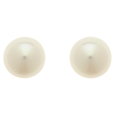 Freshwater Pearl Stud Earrings - predominant colour: ivory/cream; occasions: casual, work, bridalwear; style: stud; length: short; size: standard; material: chain/metal; fastening: pierced; finish: metallic; embellishment: pearls; season: a/w 2014