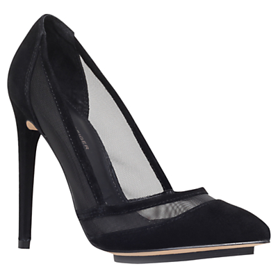 Harlow Suede Court Shoes, Black - predominant colour: black; occasions: evening, occasion; material: suede; heel: stiletto; toe: pointed toe; style: courts; finish: plain; pattern: plain; heel height: very high; shoe detail: platform; season: a/w 2014
