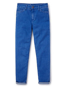 Boyfriend Jeans Denim Powder Blue Women, Denim Powder Blue - style: boyfriend; length: standard; pattern: plain; pocket detail: traditional 5 pocket; waist: mid/regular rise; predominant colour: royal blue; occasions: casual; fibres: cotton - stretch; jeans detail: dark wash; texture group: denim; pattern type: fabric; season: a/w 2014