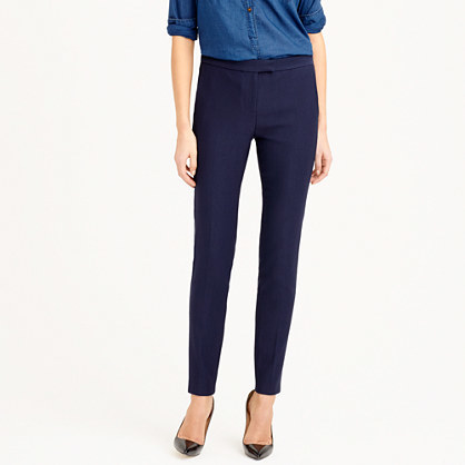 Petite Ryder Pant - length: standard; pattern: plain; waist: high rise; predominant colour: navy; occasions: work, creative work; fibres: cotton - stretch; fit: slim leg; pattern type: fabric; texture group: woven light midweight; style: standard; season: s/s 2015