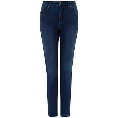 Skinny Jeans, Pale Blue - style: skinny leg; length: standard; pattern: plain; waist: high rise; pocket detail: traditional 5 pocket; predominant colour: navy; occasions: casual; fibres: cotton - stretch; jeans detail: dark wash, washed/faded; texture group: denim; pattern type: fabric; season: s/s 2015