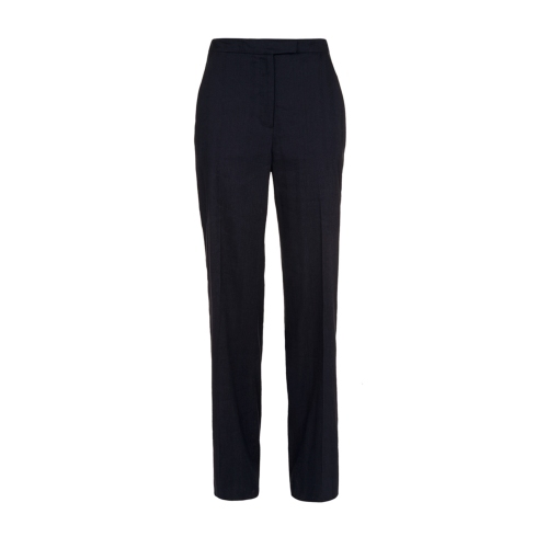 Libertia Trouser Navy - length: standard; pattern: plain; waist: high rise; predominant colour: navy; occasions: casual, work; fibres: linen - 100%; fit: straight leg; pattern type: fabric; texture group: other - light to midweight; style: standard; season: s/s 2015
