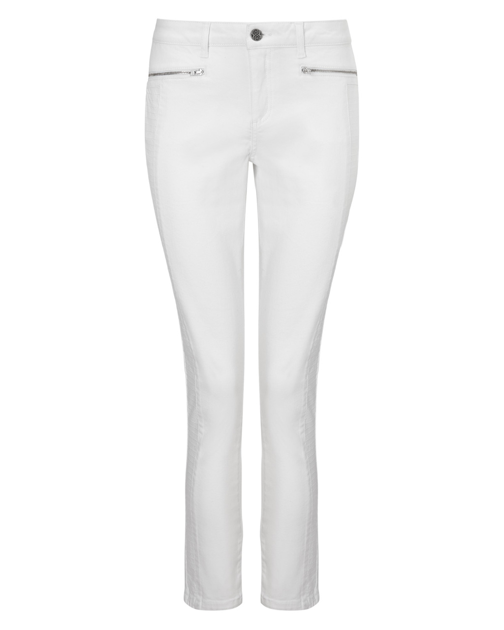 Victoria Seamed Jean - style: skinny leg; length: standard; pattern: plain; waist: mid/regular rise; predominant colour: white; occasions: casual, creative work; fibres: cotton - stretch; texture group: denim; pattern type: fabric; season: s/s 2015