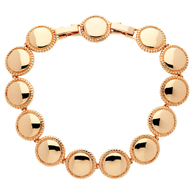 Rose Gold Plated Circle Bracelet, Rose Gold - predominant colour: gold; occasions: casual, evening, occasion; style: chain; size: standard; material: chain/metal; finish: metallic; season: s/s 2015