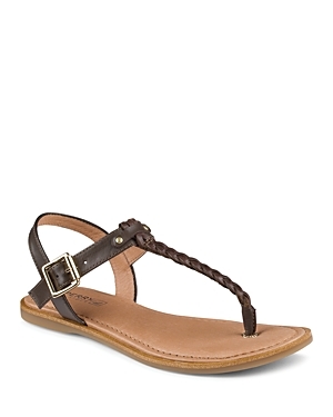 Flat T Strap Sandals Virginia - predominant colour: chocolate brown; material: leather; heel height: flat; ankle detail: ankle strap; heel: standard; toe: toe thongs; style: flip flops; occasions: holiday; finish: plain; pattern: plain; season: s/s 2015