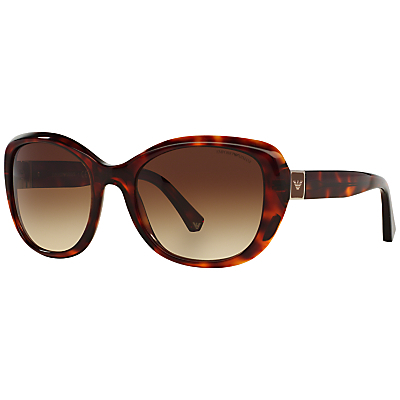 Ea4052 Square Framed Sunglasses - predominant colour: chocolate brown; secondary colour: tan; occasions: casual, holiday; style: round; size: large; material: plastic/rubber; pattern: tortoiseshell; finish: plain; season: s/s 2015