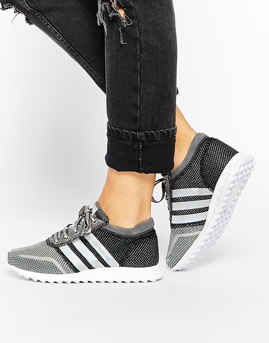 Originals Los Angeles Grey/Silver Trainers Grey - secondary colour: white; predominant colour: black; occasions: casual, activity; material: fabric; heel height: flat; toe: round toe; style: trainers; finish: plain; pattern: colourblock; shoe detail: tread; season: s/s 2015