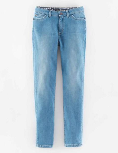 Slim Boyfriend Jeans, Bleach - style: boyfriend; length: standard; pattern: plain; pocket detail: traditional 5 pocket; waist: mid/regular rise; predominant colour: denim; occasions: casual; fibres: cotton - stretch; jeans detail: shading down centre of thigh, washed/faded; texture group: denim; pattern type: fabric; season: s/s 2015