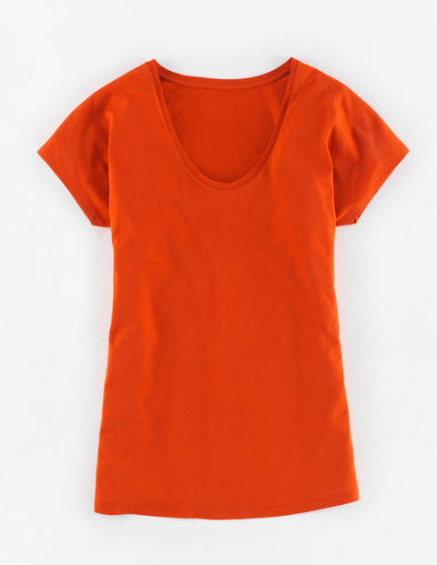 Supersoft V Neck Tee Orange Red Women, Orange Red - neckline: v-neck; pattern: plain; style: t-shirt; predominant colour: bright orange; occasions: casual; length: standard; fibres: cotton - mix; fit: body skimming; sleeve length: short sleeve; sleeve style: standard; pattern type: fabric; texture group: jersey - stretchy/drapey; season: s/s 2015