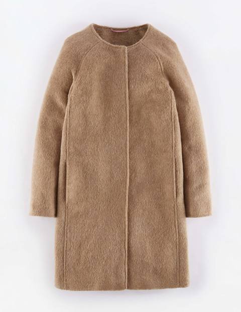 Sienna Coat Oatmeal Women, Oatmeal - pattern: plain; length: below the bottom; collar: round collar/collarless; style: single breasted; predominant colour: camel; occasions: casual, creative work; fit: tailored/fitted; sleeve length: long sleeve; sleeve style: standard; collar break: high; pattern type: fabric; texture group: woven bulky/heavy; season: s/s 2015
