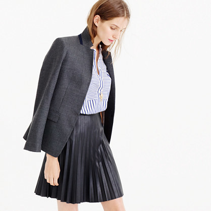 Tall Faux Leather Pleated Mini Skirt - pattern: plain; fit: loose/voluminous; waist: mid/regular rise; predominant colour: black; occasions: casual, evening, creative work; length: just above the knee; style: mini skirt; fibres: polyester/polyamide - stretch; texture group: leather; pattern type: fabric; season: a/w 2015