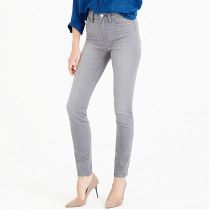 Tall Lookout High Rise Jean In Medium Grey - style: skinny leg; length: standard; pattern: plain; waist: high rise; pocket detail: traditional 5 pocket; predominant colour: light grey; occasions: casual; fibres: cotton - stretch; texture group: denim; pattern type: fabric; season: a/w 2015