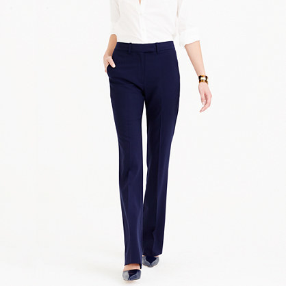 Tall Preston Pant In Italian Stretch Wool - length: standard; pattern: plain; waist: high rise; predominant colour: navy; occasions: work; fibres: wool - stretch; fit: straight leg; pattern type: fabric; texture group: woven light midweight; style: standard; season: a/w 2015