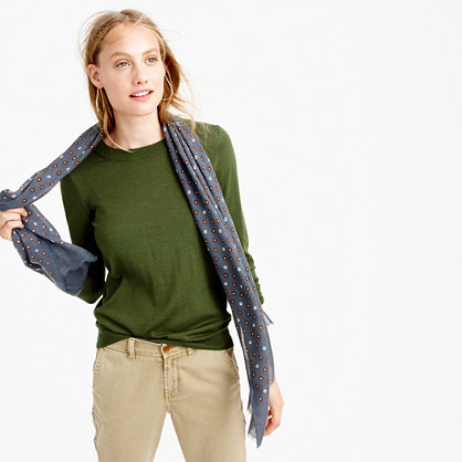 Petite Tippi Sweater - pattern: plain; style: standard; predominant colour: dark green; occasions: casual, creative work; length: standard; fibres: wool - 100%; fit: standard fit; neckline: crew; sleeve length: long sleeve; sleeve style: standard; texture group: knits/crochet; pattern type: fabric; season: a/w 2015
