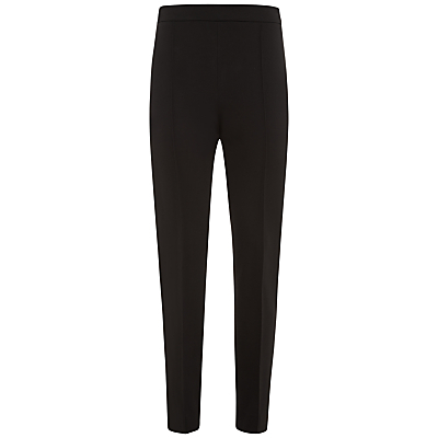 Ponte Slim Leg Trousers, Black - length: standard; pattern: plain; waist: mid/regular rise; predominant colour: black; occasions: casual, work, creative work; fit: slim leg; pattern type: fabric; texture group: woven light midweight; style: standard; season: a/w 2015