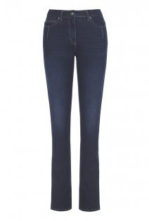 Tall Straight Cut Jeans At - style: straight leg; length: standard; pattern: plain; waist: high rise; pocket detail: traditional 5 pocket; predominant colour: navy; occasions: casual; fibres: cotton - stretch; texture group: denim; pattern type: fabric; season: a/w 2015