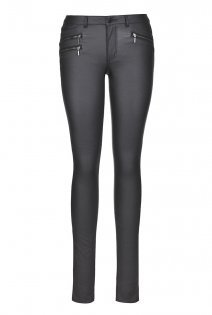 Tall Coated Super Skinny Jeans At - style: skinny leg; length: standard; pattern: plain; waist: mid/regular rise; predominant colour: black; occasions: casual; fibres: cotton - stretch; texture group: waxed cotton; pattern type: fabric; season: a/w 2015