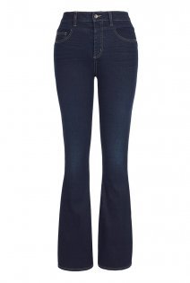 Tall Premium Sculpt Bootcut Jeans At - style: bootcut; length: standard; pattern: plain; waist: high rise; pocket detail: traditional 5 pocket; predominant colour: navy; occasions: casual, creative work; fibres: cotton - stretch; jeans detail: dark wash; texture group: denim; pattern type: fabric; season: a/w 2015