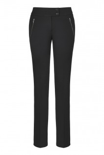 Tall Premium Straight Zip Trousers At - length: standard; pattern: plain; pocket detail: pockets at the sides; waist: mid/regular rise; predominant colour: black; occasions: work; fibres: cotton - stretch; fit: straight leg; pattern type: fabric; texture group: other - light to midweight; style: standard; season: a/w 2015