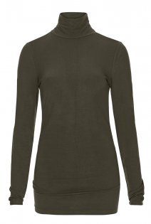 Tall Roll Neck Jersey Top At - pattern: plain; neckline: high neck; length: below the bottom; predominant colour: dark green; occasions: casual, work, creative work; style: top; fibres: viscose/rayon - stretch; fit: body skimming; sleeve length: long sleeve; sleeve style: standard; pattern type: fabric; texture group: jersey - stretchy/drapey; season: a/w 2015