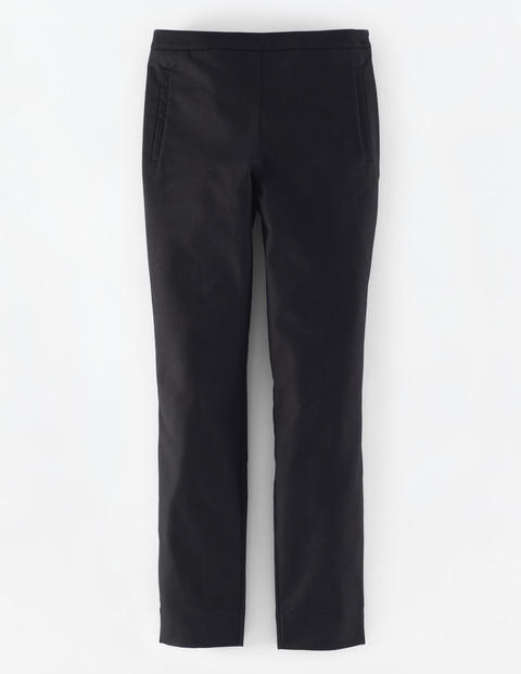 Kensington Trouser Black Women, Black - length: standard; pattern: plain; pocket detail: pockets at the sides; waist: mid/regular rise; predominant colour: black; occasions: casual; fibres: cotton - stretch; fit: slim leg; pattern type: fabric; texture group: woven light midweight; style: standard; pattern size: standard (bottom); season: a/w 2015