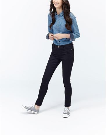 Monroe Skinny Jeans Black - style: skinny leg; length: standard; pattern: plain; pocket detail: traditional 5 pocket; waist: mid/regular rise; predominant colour: black; occasions: casual; fibres: cotton - stretch; texture group: denim; pattern type: fabric; season: a/w 2015