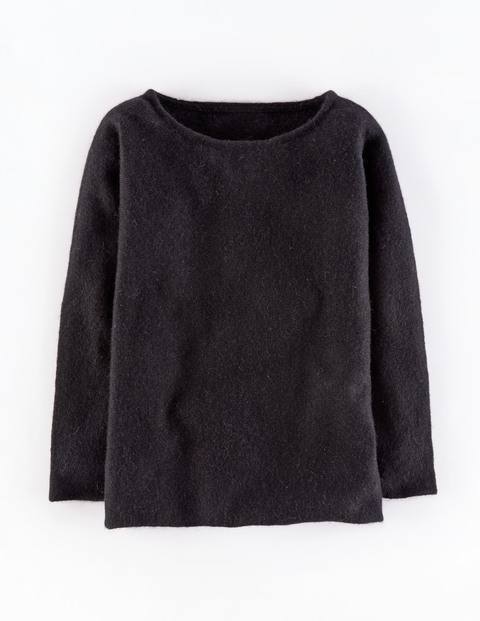 Chic Mohair Mix Jumper Black Women, Black - neckline: slash/boat neckline; pattern: plain; style: standard; predominant colour: black; occasions: casual, creative work; length: standard; fibres: wool - mix; fit: standard fit; sleeve length: long sleeve; sleeve style: standard; texture group: knits/crochet; pattern type: knitted - fine stitch; season: a/w 2015