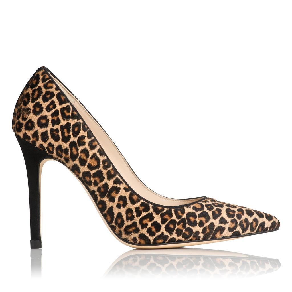 Fern Leopard Haircalf Court Animal Leopard - secondary colour: chocolate brown; predominant colour: camel; occasions: evening, work, creative work; material: animal skin; heel: stiletto; toe: pointed toe; style: courts; finish: plain; pattern: animal print; heel height: very high; season: a/w 2015