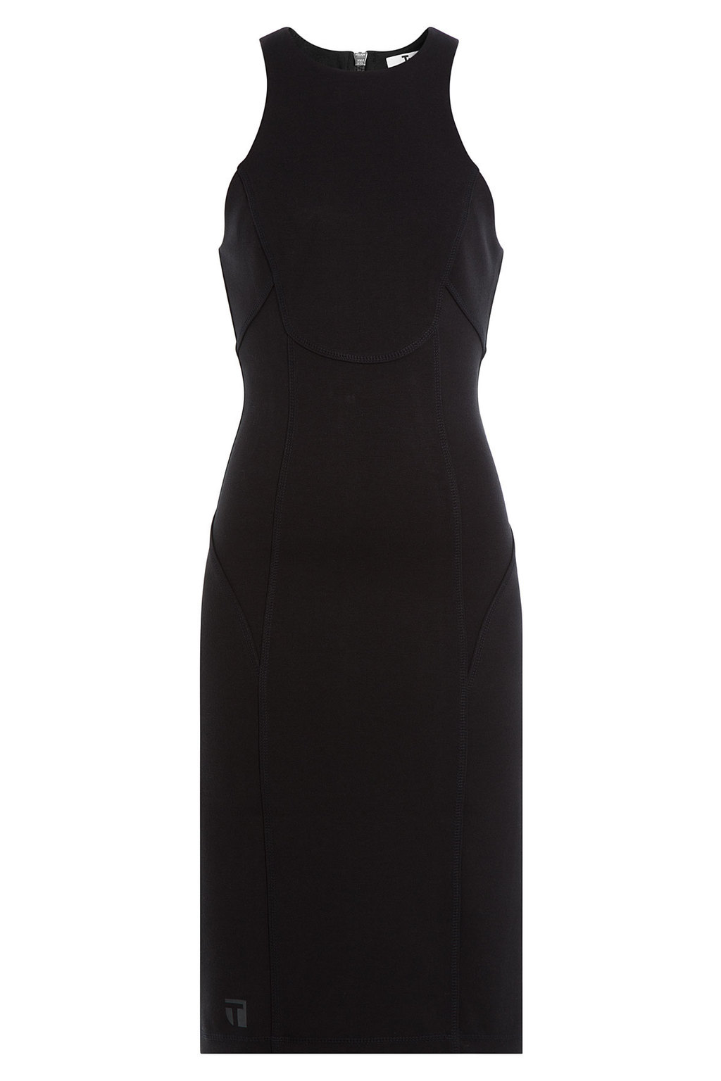 Jersey Dress Black - style: shift; length: below the knee; fit: tight; sleeve style: sleeveless; predominant colour: black; neckline: crew; sleeve length: sleeveless; season: a/w 2015