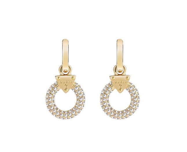 Embrace Me Earrings, N/A - predominant colour: gold; occasions: evening, occasion; style: hoop; length: mid; size: standard; material: chain/metal; fastening: pierced; finish: metallic; embellishment: chain/metal; secondary colour: clear; season: a/w 2015