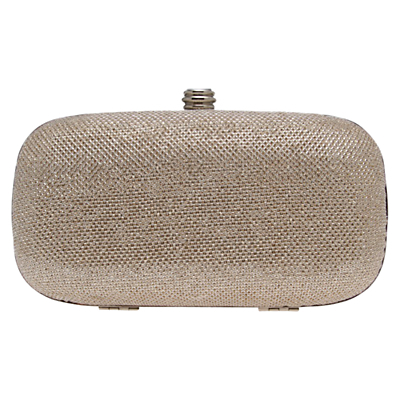 Darling Box Clutch Bag - predominant colour: champagne; occasions: evening, occasion; type of pattern: standard; style: clutch; length: hand carry; size: standard; material: faux leather; pattern: plain; finish: plain; season: a/w 2015