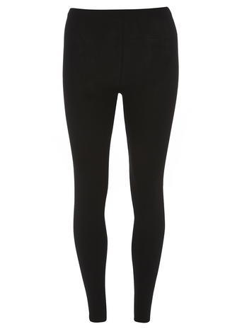 Womens Black Pull On Leggings Black - length: standard; pattern: plain; style: leggings; waist detail: elasticated waist; waist: mid/regular rise; predominant colour: black; occasions: casual; fibres: polyester/polyamide - stretch; hip detail: fitted at hip (bottoms); texture group: jersey - clingy; fit: skinny/tight leg; pattern type: fabric; season: a/w 2015
