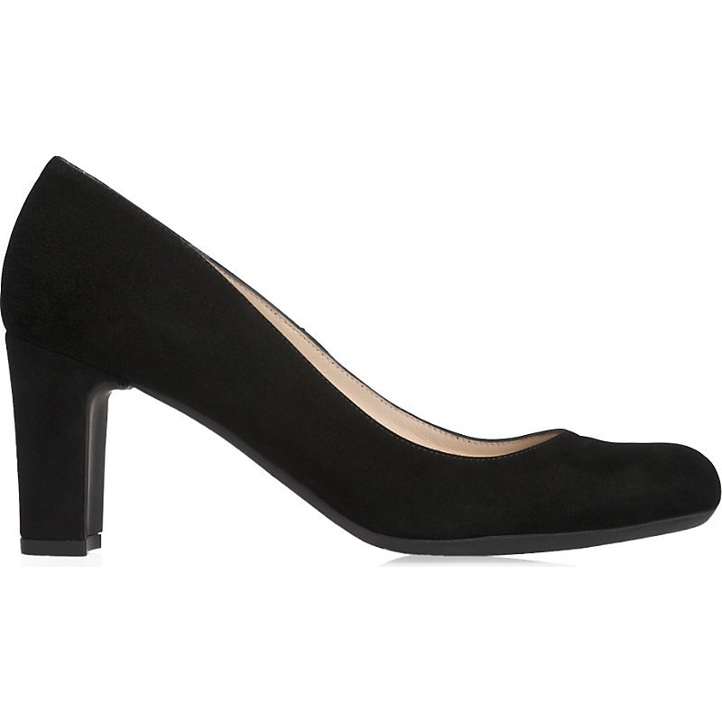 Sersha Suede Courts, Women's, Eur 41 / 8 Uk Women, Bla Black - predominant colour: black; occasions: work; material: suede; heel height: high; heel: block; toe: round toe; style: courts; finish: plain; pattern: plain; season: a/w 2015