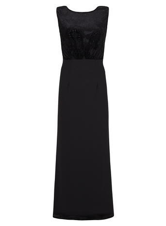 Womens **Elise Ryan Black Maxi Dress Black - neckline: round neck; pattern: plain; sleeve style: sleeveless; style: maxi dress; predominant colour: black; length: floor length; fit: fitted at waist & bust; occasions: occasion; sleeve length: sleeveless; pattern type: fabric; texture group: other - light to midweight; season: a/w 2015