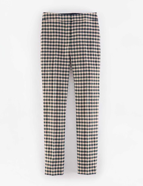 Bistro Trouser Pink & Green Gingham Women, Pink & Green Gingham - pattern: checked/gingham; waist: mid/regular rise; secondary colour: ivory/cream; predominant colour: dark green; length: ankle length; fibres: cotton - mix; fit: slim leg; pattern type: fabric; texture group: brocade/jacquard; style: standard; occasions: creative work; pattern size: standard (bottom); season: a/w 2015