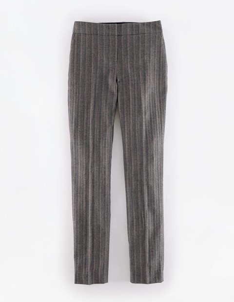 Bistro Trouser Herringbone Grey Women, Herringbone Grey - length: standard; pattern: herringbone/tweed; waist: mid/regular rise; predominant colour: charcoal; occasions: work, creative work; fibres: cotton - stretch; fit: slim leg; pattern type: fabric; texture group: woven light midweight; style: standard; pattern size: standard (bottom); season: a/w 2015