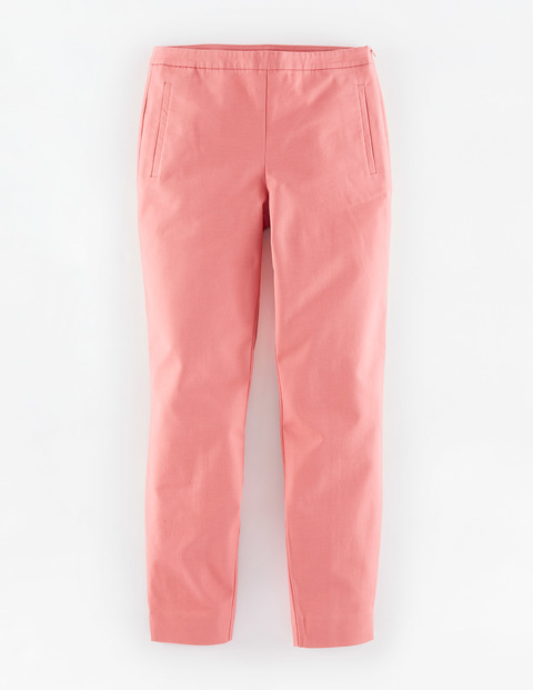 Kensington Trouser Carnation Women, Carnation - pattern: plain; waist: mid/regular rise; predominant colour: pink; occasions: casual; length: ankle length; fibres: cotton - stretch; texture group: cotton feel fabrics; fit: straight leg; pattern type: knitted - fine stitch; style: standard; season: a/w 2015