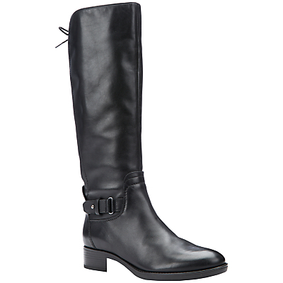 Felicity A Block Heeled Knee High Boots - predominant colour: black; occasions: casual, creative work; material: leather; heel height: mid; heel: block; toe: round toe; boot length: knee; style: standard; finish: plain; pattern: plain; season: a/w 2015
