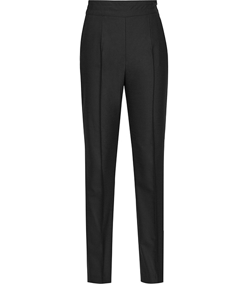 Eniko Skinny Tuxedo Trousers - length: standard; pattern: plain; style: peg leg; waist: high rise; predominant colour: black; occasions: work, creative work; fibres: wool - mix; waist detail: narrow waistband; fit: tapered; pattern type: fabric; texture group: woven light midweight; season: a/w 2015