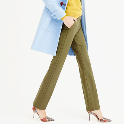 Tall Campbell Trouser In Bi Stretch Wool - length: standard; pattern: plain; pocket detail: pockets at the sides; waist: mid/regular rise; predominant colour: khaki; fibres: wool - stretch; fit: straight leg; pattern type: fabric; texture group: woven light midweight; style: standard; occasions: creative work; season: a/w 2015
