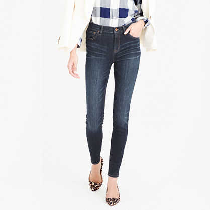 Lookout High Rise Jean In Sanford Wash - style: skinny leg; length: standard; pattern: plain; waist: high rise; pocket detail: traditional 5 pocket; predominant colour: navy; occasions: casual; fibres: cotton - stretch; jeans detail: whiskering, dark wash, washed/faded; texture group: denim; pattern type: fabric; season: a/w 2015
