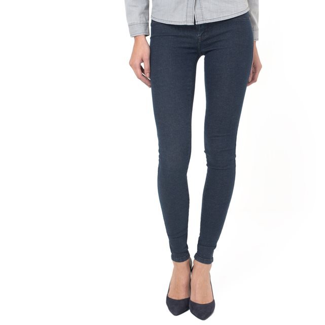 Kissy Pleated Skinny Jeggings - length: standard; pattern: plain; style: jeggings; waist: mid/regular rise; predominant colour: navy; occasions: casual; fibres: cotton - stretch; texture group: denim; pattern type: fabric; season: a/w 2015